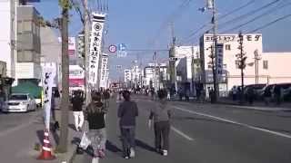 【新居浜太鼓祭り】平成27年（2015）川西地区 一宮神社 大江太鼓台 VS 中須賀太鼓台 喧嘩 鉢合わせ ①