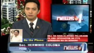 Panayam kay PCOO Sec. Herminio Coloma, kaugnay ng PTV Charter Amendment Bill