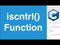 iscntrl() Function | C Programming Tutorial