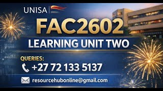 FAC2602 LEARNING UNIT TWO