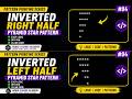 Inverted Right & Left Half Pyramid Star Pattern in Python | Pattern Printing Tutorial #4 #python