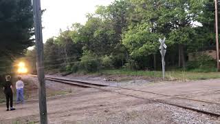 Lake state railway ore train going through oscoda Michigan