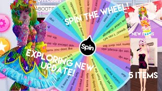 New dti Halloween update with my friend👻 Spin the wheel challenge in dress to impress! ✨