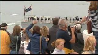 HMS Dragon arrives in Portsmouth 31.08.11