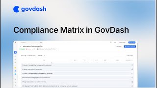 Compliance Matrix in GovDash