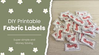 Customizable Fabric Labels | DIY at Home | Budget Friendly