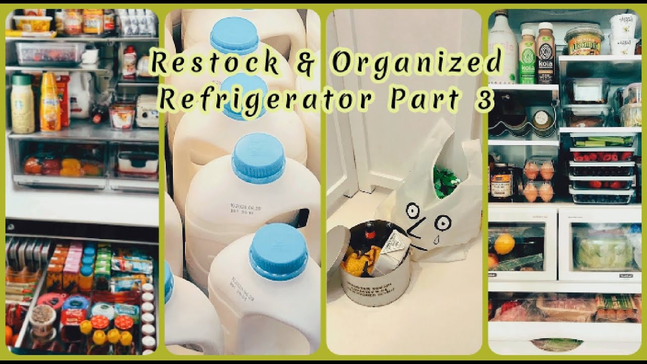 Asmr Restock Organized Part 3 Restocking Some Items In The Fridge