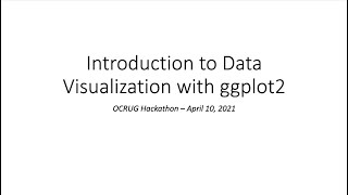 Introduction to Data Visualization with ggplot2