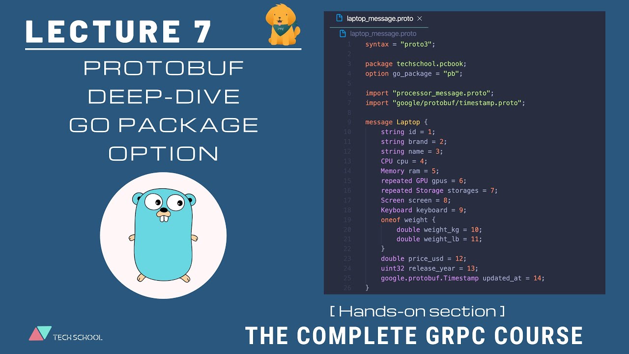 [gRPC #7] Protobuf Deep-dive And Go Package Option - YouTube