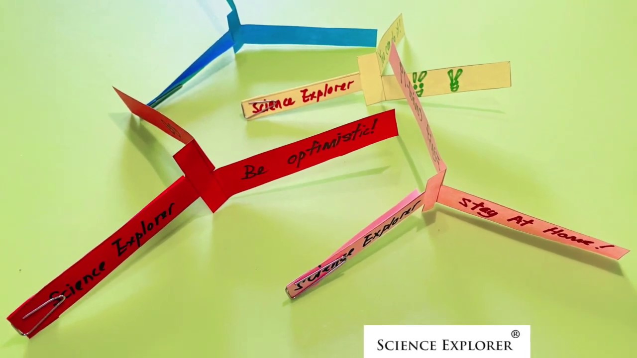 Paper Helicopter Easy Science Experiment To Do At Home Youtube