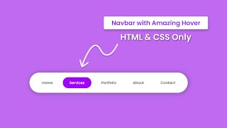 How to Create Animated Navbar Menu Using Html & Css | Crown Coder