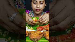 চিংড়ি মাছের মালাইকারি সাথে গরম ভাত | Chingri Macher Malai Curry With Hot Rice Eating #shorts