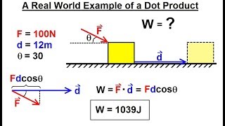 Calculus 3: Vector Calculus in 3-D (23 of 35) A Real World Example of a Dot Product