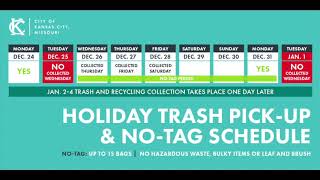 Holiday Trash Collection Schedule