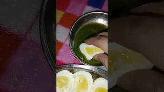 #yummy and tasty boiled egg with chutney 😋😋😋