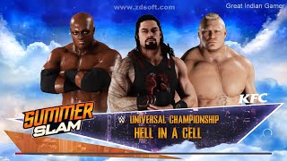 WWE 2K18 Bobby Lashley vs Roman Reigns vs Brock Lesnar-Summerslam 2018-Hell In A Cell Match