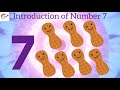 introduction of number 7 for kids learning touch the sky