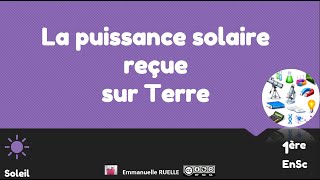 Puissance solaire reçue sur Terre