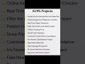 Best AI/ML Project Ideas