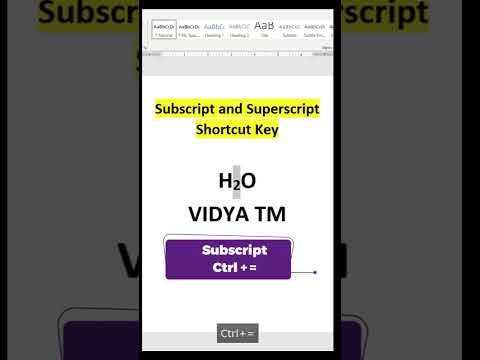 How to Use Superscript & Subscript in MS Word | #tranding #vieralshorts #mswordexpert #ytviral