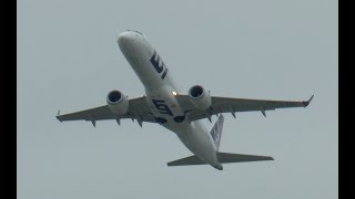 LOT - Polish Airlines Embraer - start z lotniska w Warszawie (WAW) - Warsaw airport take off