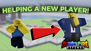 Helping a Noob in Roblox Doomspire Defense! (w/@VisibleGamerZZ )