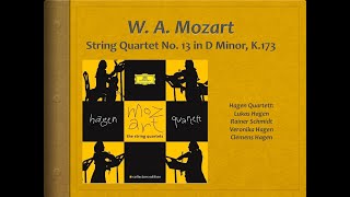 Mozart, String Quartet 13, K.173 - Video Score - Hagen Quartett