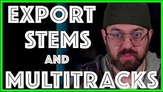 How to EXPORT STEMS and Multitracks from PROTOOLS - With and Without EFX.