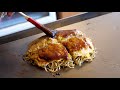 yakisoba and okonomiyaki in korean teppanyaki restaurants