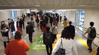 通勤時間帯の渋谷駅周辺散歩　A walk around Shibuya station during commuting hours