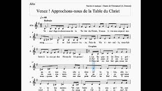 Venez approchons-nous de la table du Christ Alto