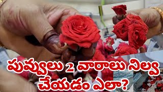 పువ్వులు 2 వారాలు నిల్వ చేయడం ఎలా ? | Tips to store flowers for 2 weeks time period