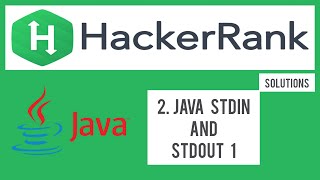 HackerRank Java | StdIn StdOut 1 | Solution | Basic Coder