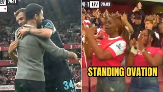 😍 Granit Xhaka Gets Standing Ovation \u0026 Hug From Mikel Arteta on his Arsenal Return 😢 | Fans Reaction