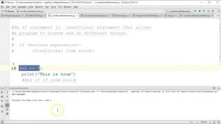 The Basics - Python 3: If statements