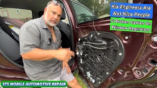 2017 Kia Sorento window regulators | Simple but poor design | common failures