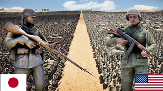 700,000 WW2 JAPANESE ARMY VS AMERICAN ARMY | Ultimate Epic Battle Simulator 2 | UEBS 2