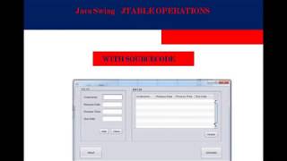 Java Swing Jtable using NetBeans. How to Add And Remove Data from a Jtable.