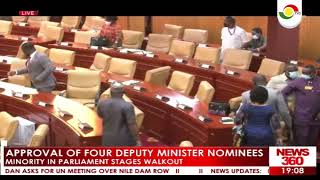 Minority in Parliament stages walkout