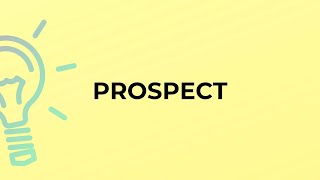 What is the meaning of the word PROSPECT?