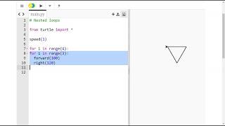 Python Turtle - Nested FOR Loops