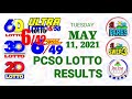 Lotto Result May 11 2021 (Tuesday), 6/58, 6/49, 6/42, 3D, 2D | PCSO Lottery draw