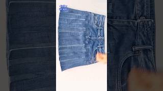 How to make a fabulous skirt from old jeans / Upcycling  clothes /diy skirt #short #sewing #jeans