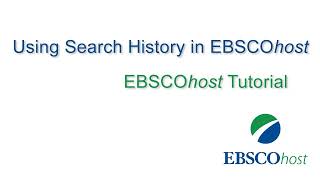 Using EBSCOhost Search History (Hebrew)