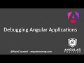 Debugging Angular Applications - Alain Chautard - November 2024