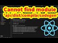 Fix React - Cannot find module 'ajv/dist/compile/codegen' Require stack
