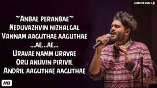 Anbae Peranbae Songlyrics  Sid Sriram  Ngk  Shreya Ghoshal  Clean Lyrics 