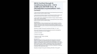 NSCA Certified Strength \u0026 Conditioning Specialist   CSCS COMPLETE REVIEW! STILL IN PROGRESSCompleted