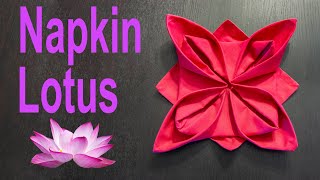 Napkin Lotus Flower Tutorial