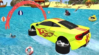 Water Surfer Car Floating Race - Android GamePlay #3 || RD Game Zone